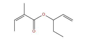 1-Penten-3-yl (Z)-2-methyl-2-butenoate